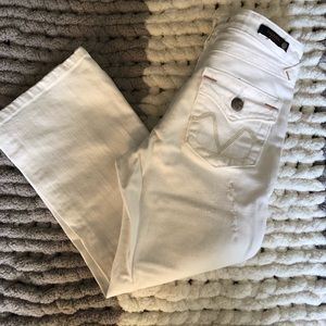 Vigos Distressed White Jean Capris Juniors 14 Girl
